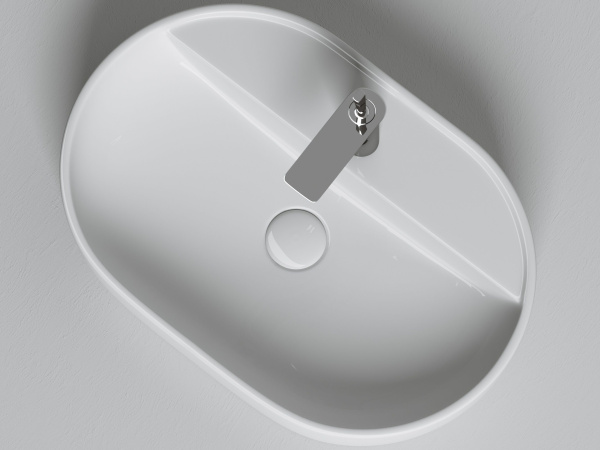 Умывальник накладной Ceramicanova Element 600*400*125мм, Белый, CN6035