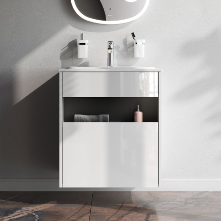 M8FFUX0601WG Func База под раковину AM.PM, 1 ящик (pull-out), 60 см, цвет белый глянец