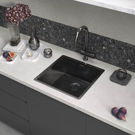 Кухонная мойка Reflexion Como RX2044BL оружейная сталь
