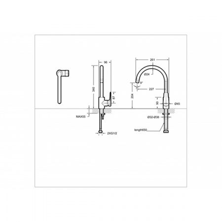 Смеситель для мойки Bravat Source F7173218CP-ENG