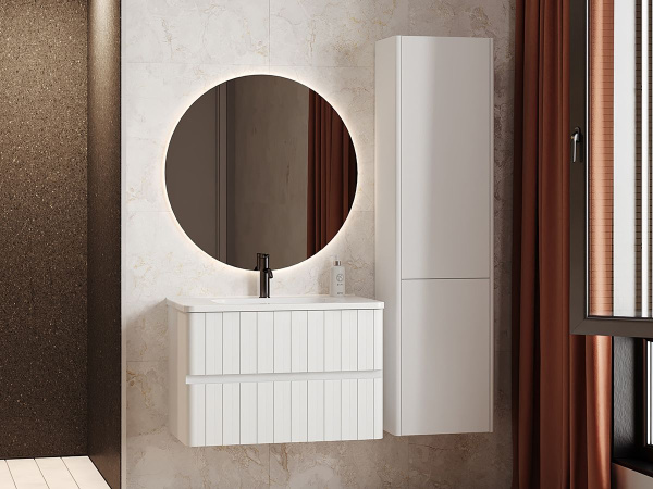 Тумба под умывальник Belux подвесная Осло 80-02 Белый матовый