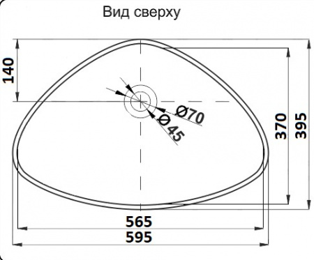 Раковина накладная CeramaLux 7472B