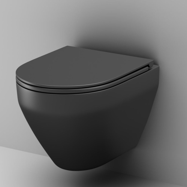 C701700MBSC Spirit V2.0 подвесной унитаз FlashClean с сиденьем микролифт, черн мат