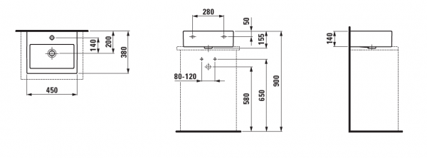 Умывальник Laufen Living City 8154330001041 45x38x14