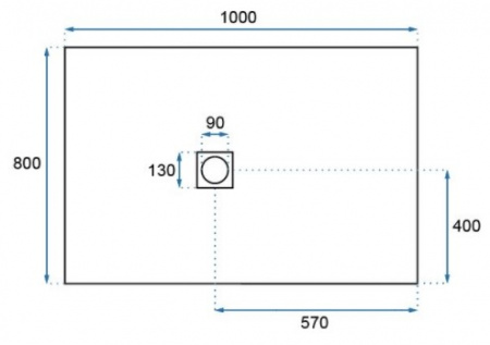 Душевой поддон Rea Grey Rock 80x100 K4582