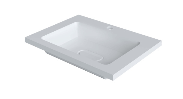 Раковина из литьевого мрамора Taliente 62 см 4627173210423 мебельная цвет белый