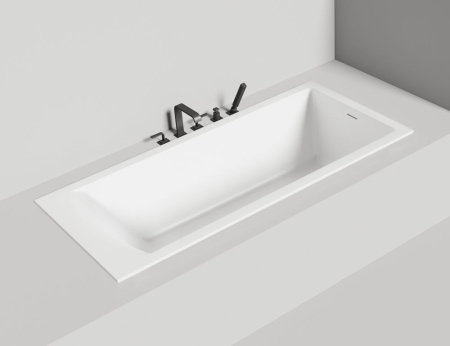 Ванна встраиваемая Salini CASCATA KIT 180x80, S-Sense, матовый белый 104513M