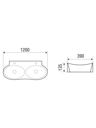 Раковина накладная WeltWasser WW SK ELBACH 2217
