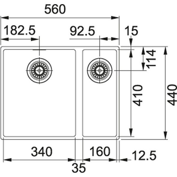 Мойка Franke Sirius SID 160, полярный белый, 125.0443.364