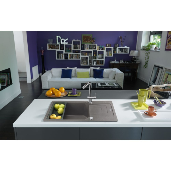 Кухонная мойка FRANKE 114.0595.289 из материала Fragranite UBG 611-78L, оникс (в комплекте стоп-вентиль и сифон)