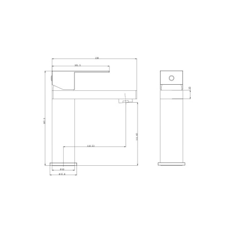 Смеситель для раковины WONZON & WOGHAND, Темный графит (WW-A40982-BGG)