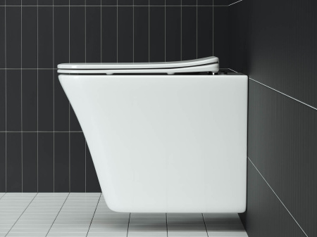 Подвесной унитаз Mono Rimless 350х360 белый