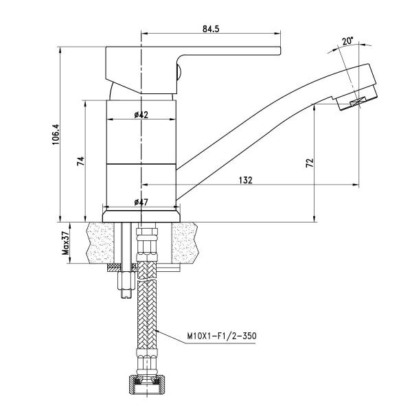 Смеситель Lemark Plus Grace LM1507C для раковины