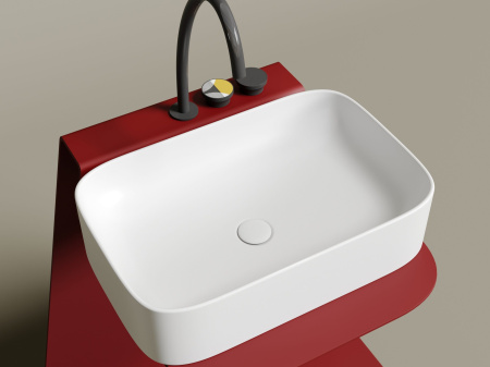 Умывальник чаша накладная прямоугольная Ceramicanova Element 605*380*150мм, белый матовый, CN6053MW