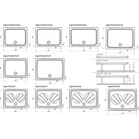 Душевой поддон Ravak Gigant Pro 120х90 Chrome белый