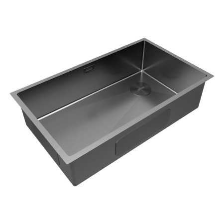 Мойка Paulmark NEXT-SKEW 74 UNI PM887444-GM 440х740х200 мм, нержавеющая сталь, вороненая сталь