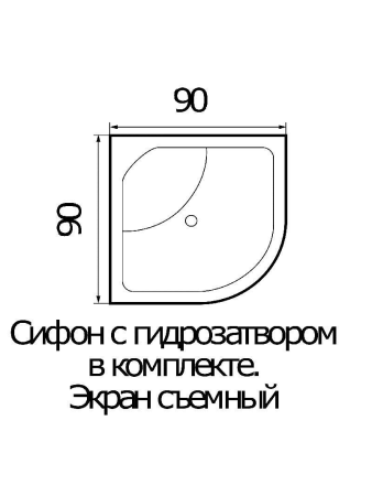 Душевой поддон Wemor WEMOR 90/40 C
