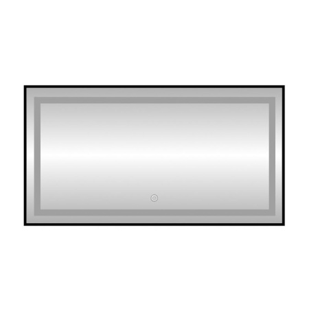 Зеркало с подсветкой LED Fixsen FX-2100B прямоугольное 100х80 см, черное