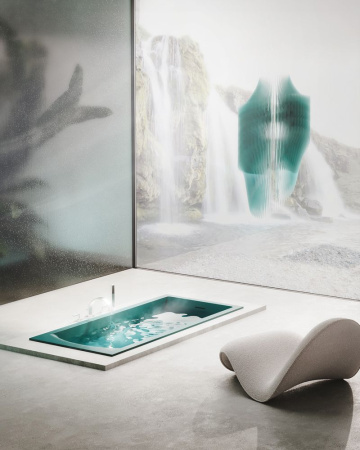 Ванна встраиваемая Salini CASCATA KIT 170x70 покраска по RAL полностью, S-Sense, глянцевый 104813GF