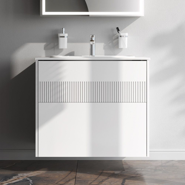 M8FFUX0802WM Func База под раковину AM.PM (push-to-open), 80 см, цвет белый матовый