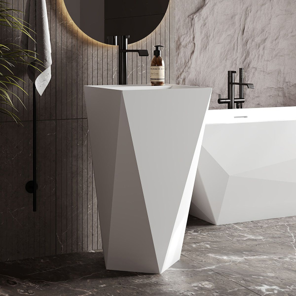 Умывальник Belux Триумф 450x800 Белый матовый, Solid Surface