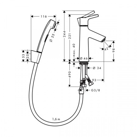 Набор для биде Hansgrohe Talis S 72290000