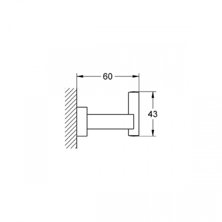 Крючок Grohe Essentials Cube 40511001