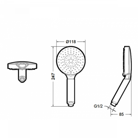 Душевая лейка Bravat P7094C