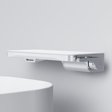 F8F72700 Func Встраиваемый смеситель на раковину АМ.РМ с полкой и каскадным изливом, хром