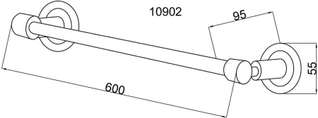 Полотенцедержатель Boheme Murano Cristal 10902-CRST-BR Бронза