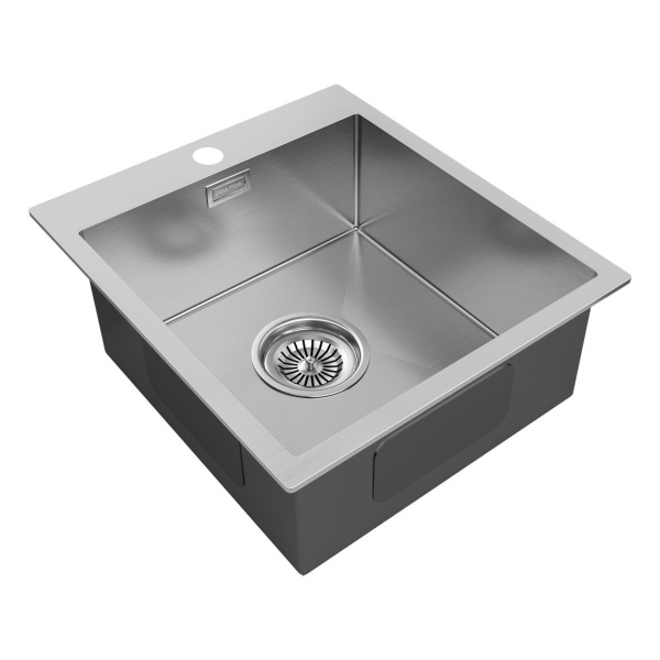 Мойка Paulmark KRONER 45 PM214551-BS 510х450 ммх200 мм, нержавеющая сталь, нержавеющая сталь