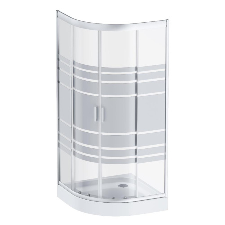 W45G-301-090TM Tender Twin Slide 90. Душевое ограждение AM.PM, 90x90, профиль хром, стекло прозрачное