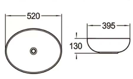 Раковина SantiLine SL-1020 52х40 белая