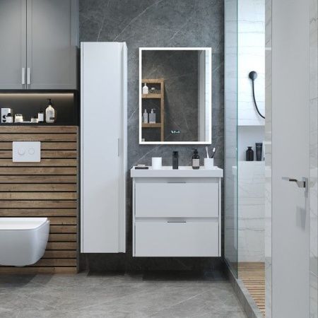 Тумба подвесная BRIZ Вена 60 с умывальником Грэйс, 239 03-18060-15 00 БЕЛ