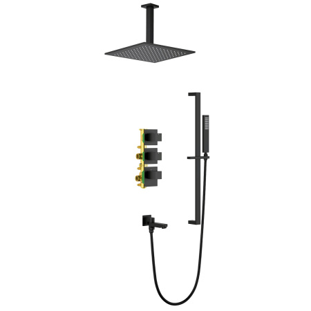 Встраиваемая душевая система с термостатом TIMO Selene SX-2239/03SM, черный