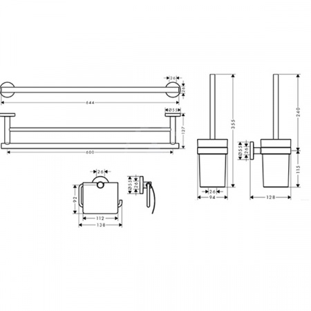 Набор аксессуаров Hansgrohe Logis UA 41727000