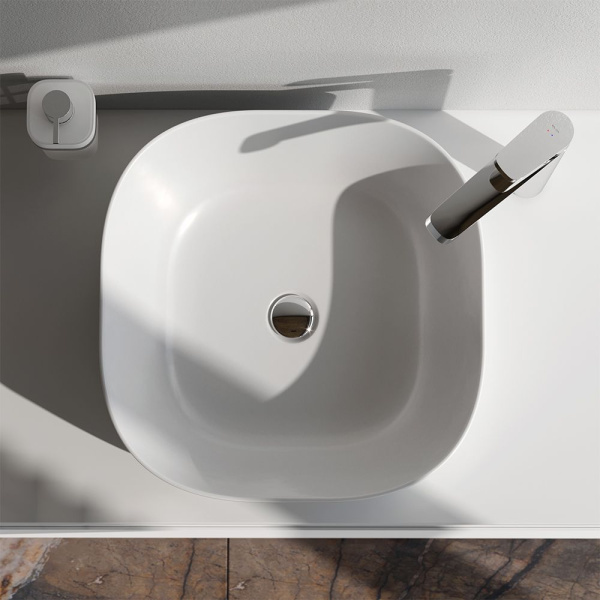 M8FWCC30430WG Func Раковина накладная AM.PM, квадрат, 43 см, цвет белый глянец