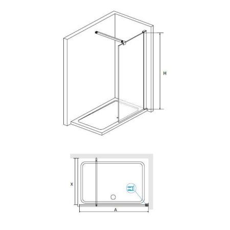 Перегородка для душа RGW WA-001 120х195 351000112-21