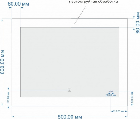 Зеркало Cersanit Led 030 Design 80 KN-LU-LED030*80-d-Os