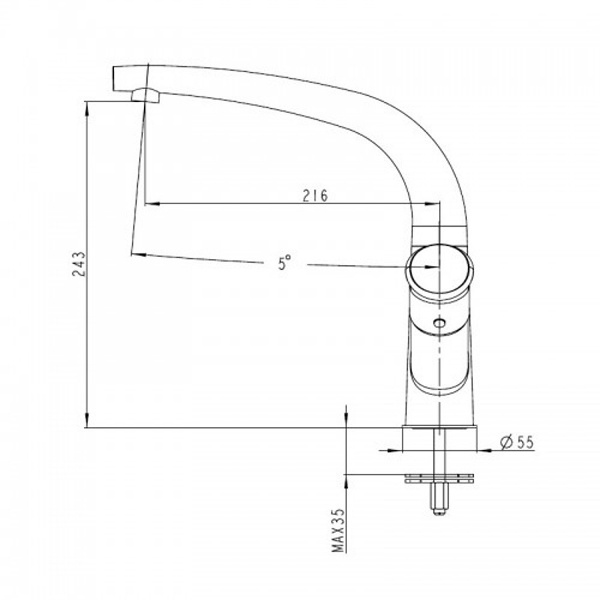 Cмеситель для мойки Kaiser Calla 71044