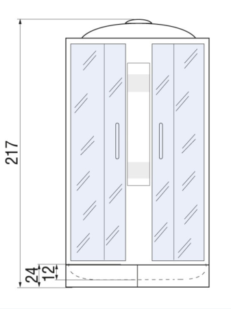 Душевая кабина River LENA 90/24 MT 900х900х2170мм