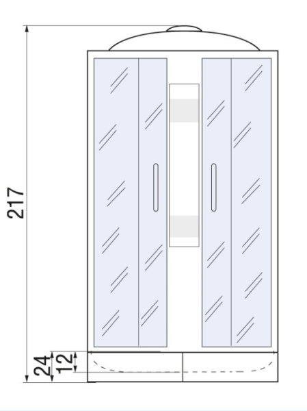Душевая кабина River LENA 90/24 MT 900х900х2170мм