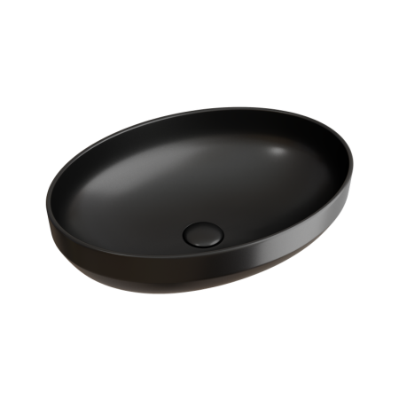 Умывальник чаша накладная овальная Ceramicanova Element 502*363*145мм, черный матовый, CN6056MB