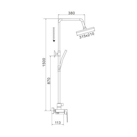 Душевая система Rose R1836-6