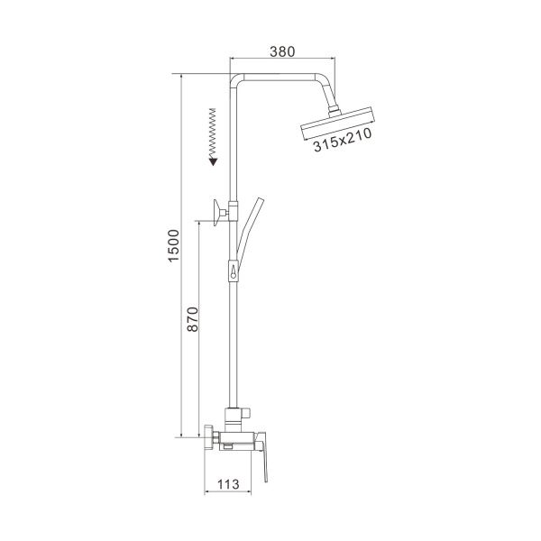 Душевая система Rose R1836-6