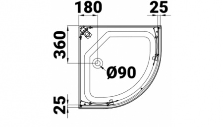 Душевая кабина Triton Ультра А3 ДН4 80x80, поддон низкий, прозрачное стекло