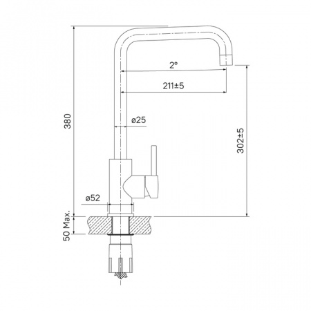 Смеситель для мойки IDDIS Kitchen Line K05STL0i05