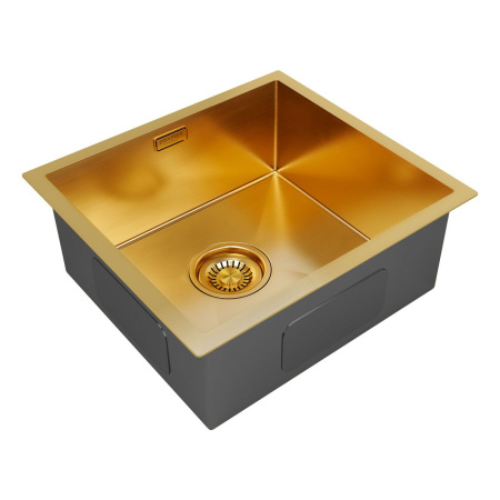 Мойка Paulmark ALLER 48 UNI PM804844-BG 440х480х200 мм, нержавеющая сталь AISI 304, брашированное золото