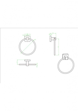 Полотенцедержатель CeramaLux Quadro 61906A