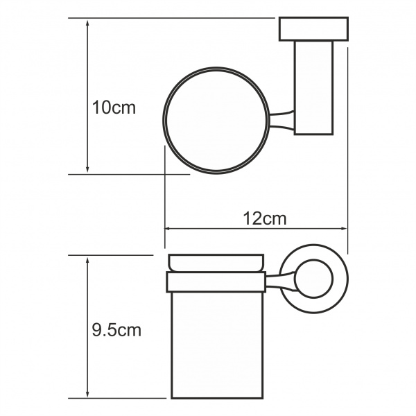 Комплект аксессуаров для ванной комнаты WasserKRAFT Donau (подстаканник, мыльница, дозатор)